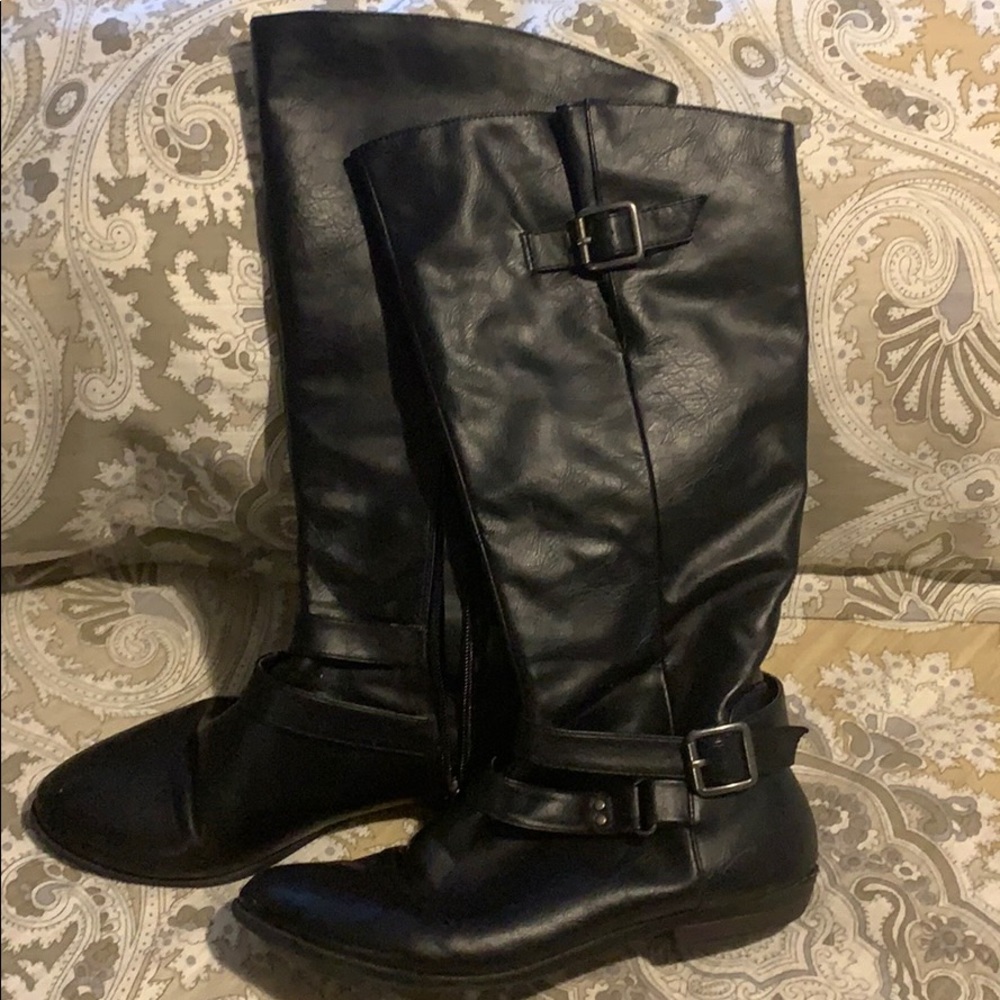 Madden Girl wide calf black boots